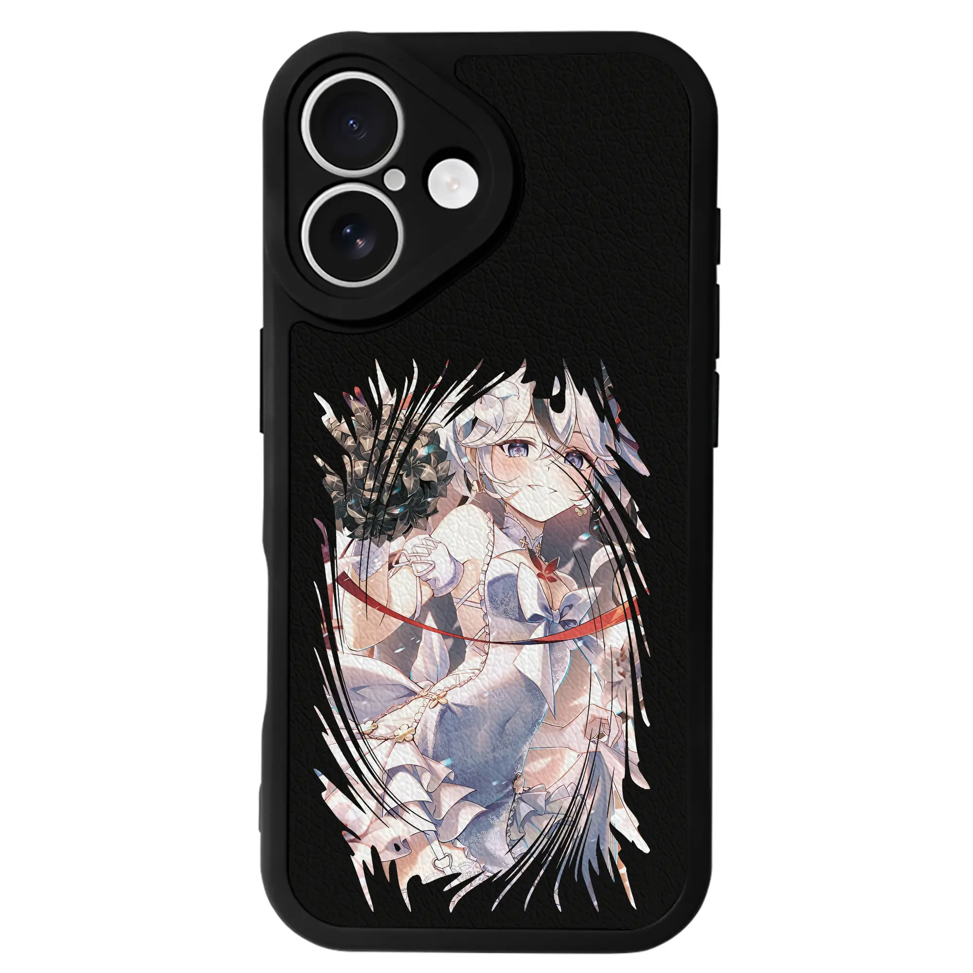 鳴潮 グッズ ツバキ - IPhone 16シリーズ対応 ・ シリコンスマホケース ・ レザー調 ・ 高精度フィット ・ 耐衝撃 ・ ワイヤレス充電対応 ・ 精密カット